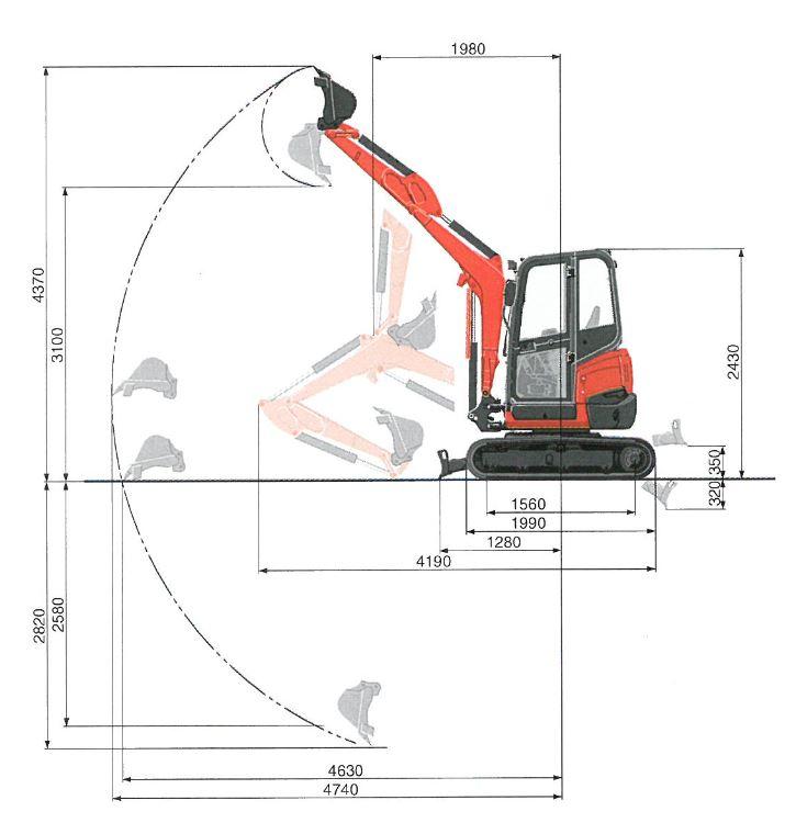Kubota-U27-4-minigraver-diagram